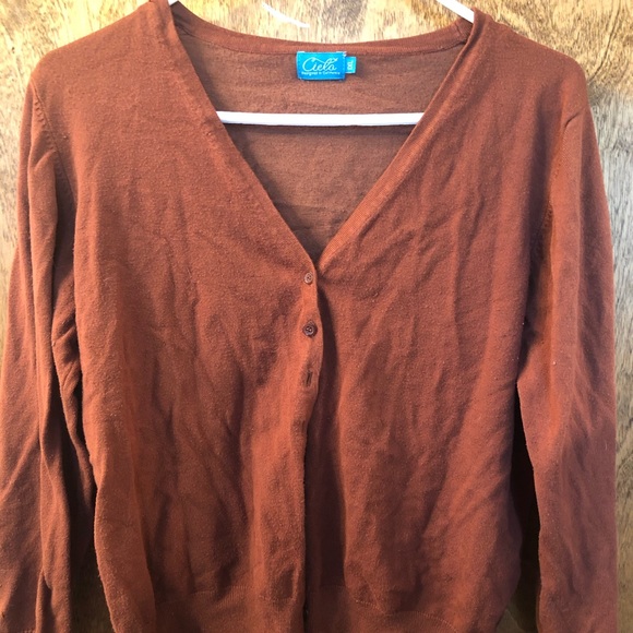 ciela Sweaters - Rusty Brown Cardigan